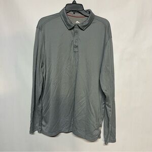 Tommy Bahama Men's Long-Sleeve Polo in Slate Gray